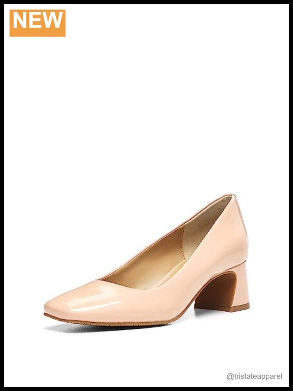 Women's Pointed Toe Patent Leather Pump Heels Memory Foam 2in Covered Heel